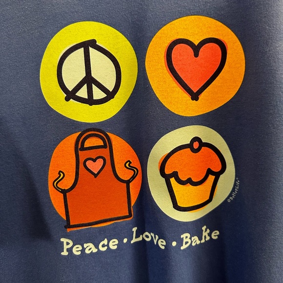 Peace•Love•Bake Women’s Tee Shirt - Picture 3 of 5